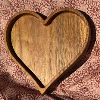 Hurtado Woodcraft Small Single Heart Tray