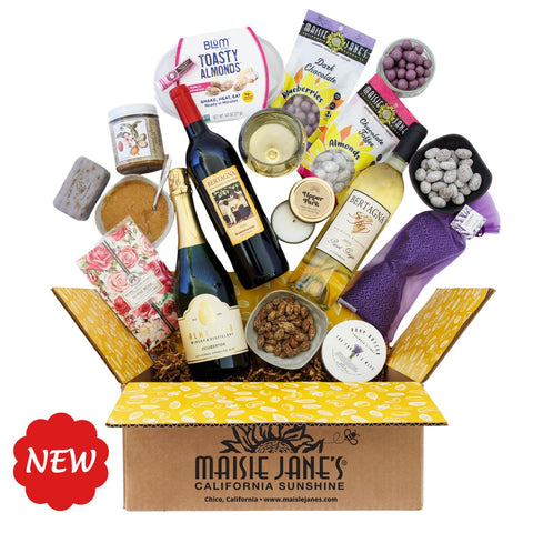 Pamper Her Box - With Sparkling, Red, or  White Wine