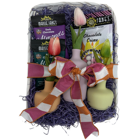 Spring Flowers Gift Basket