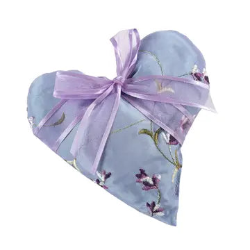 Sonoma Lavender Heart Sachet 6" - Lavender Embroidered